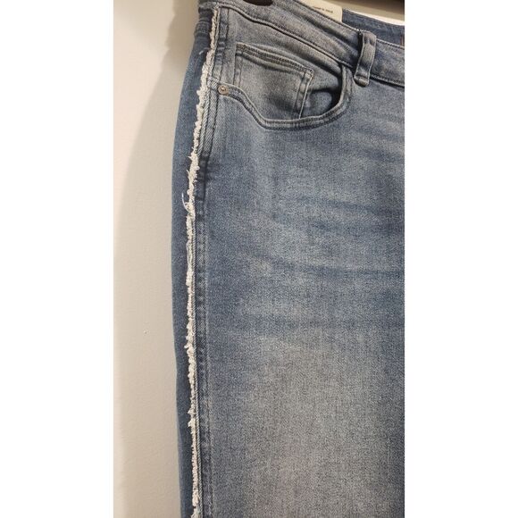 DL1961 Mara Straight High Rise Instasculpt Ankle-Dark Riviera Frayed Size18W NWT - Picture 6 of 9